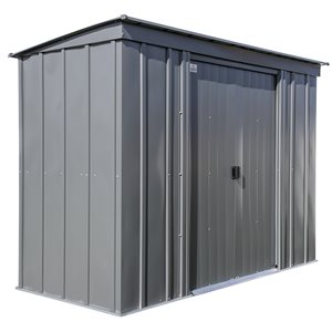 Arrow Classic 8-ft x 4-ft Charcoal Grey Galvanized Steel Storage Shed