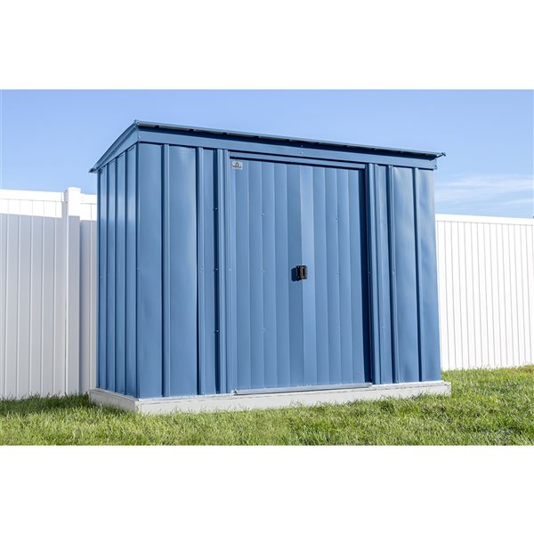 Arrow Classic 8-ft x 4-ft Blue Galvanized Steel Storage Shed