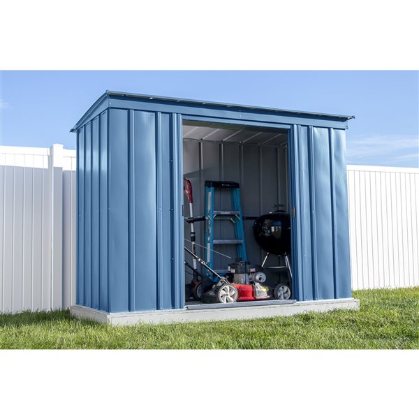 Arrow Classic 8-ft x 4-ft Blue Galvanized Steel Storage Shed