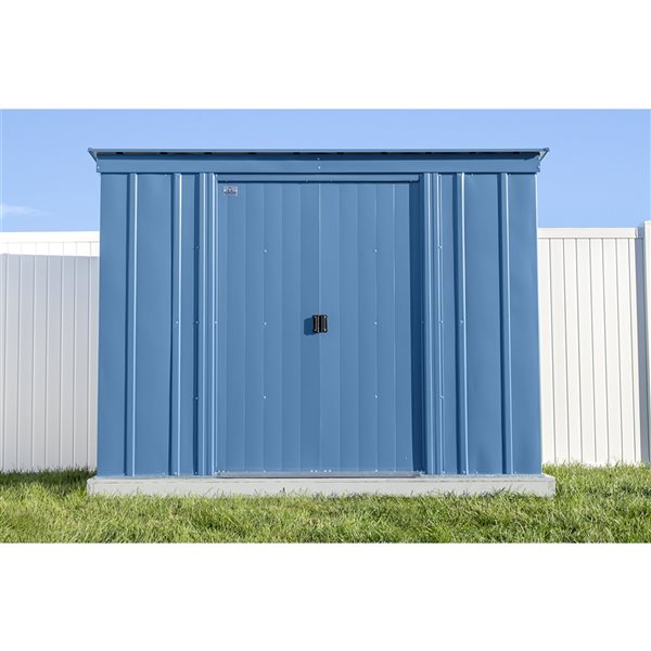 Arrow Classic 8-ft x 4-ft Blue Galvanized Steel Storage Shed