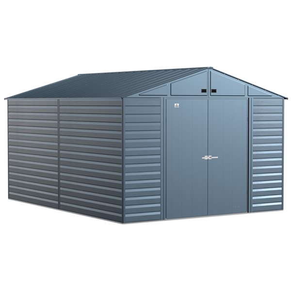 Arrow Select 10-ft x 14-ft Blue Galvanized Steel Storage Shed