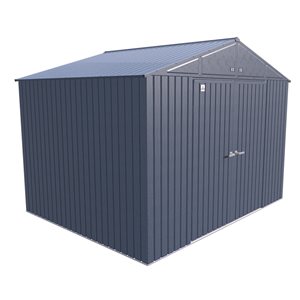 Arrow Elite 10-ft x 8-ft Grey Galvanized Steel Storage Shed