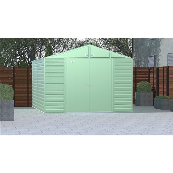 Arrow Select 10-ft x 12-ft Green Galvanized Steel Storage Shed