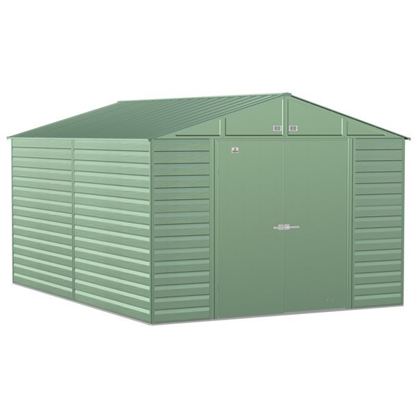 Arrow Select 10-ft x 14-ft Green Galvanized Steel Storage Shed
