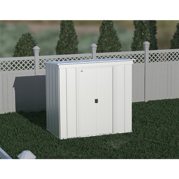 Arrow Classic 6-ft x 4-ft Grey Galvanized Steel Storage Shed