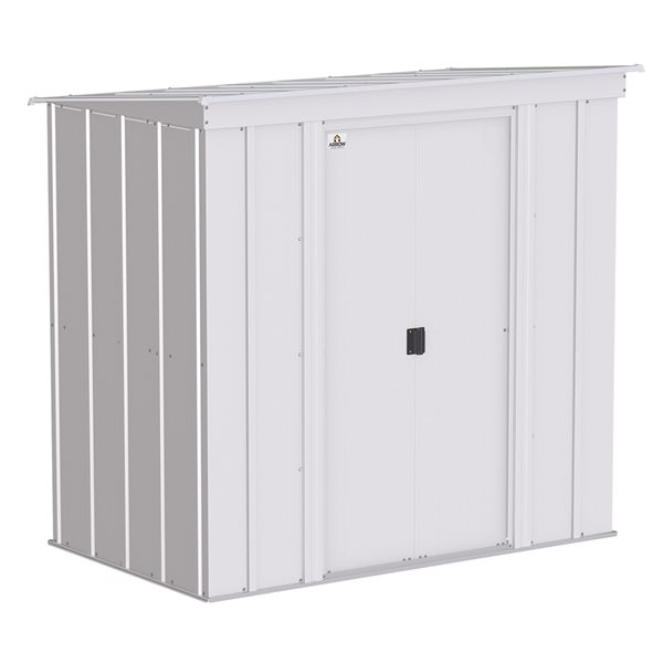 Arrow Classic 6-ft x 4-ft Grey Galvanized Steel Storage Shed