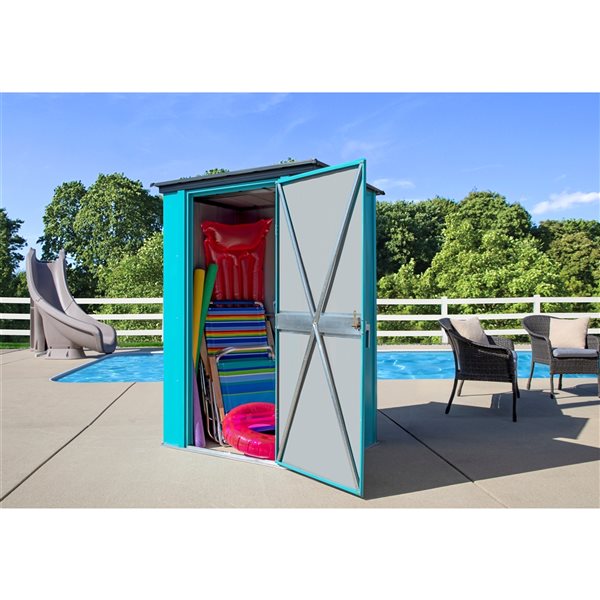 Arrow Spacemaker 5-ft x 3-ft Green Galvanized Steel Storage Shed