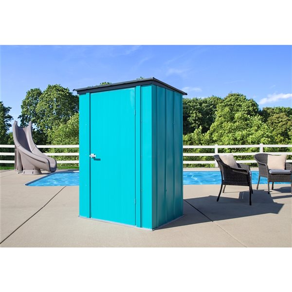 Arrow Spacemaker 5-ft x 3-ft Green Galvanized Steel Storage Shed