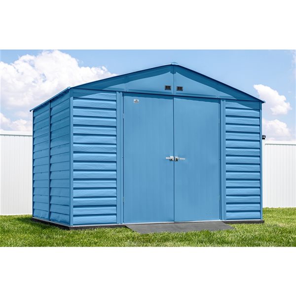 Arrow Select 10-ft x 8-ft Blue Galvanized Steel Storage Shed