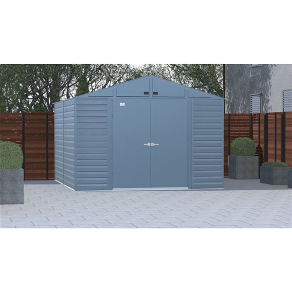 Arrow Select 10-ft x 12-ft Blue Galvanized Steel Storage Shed