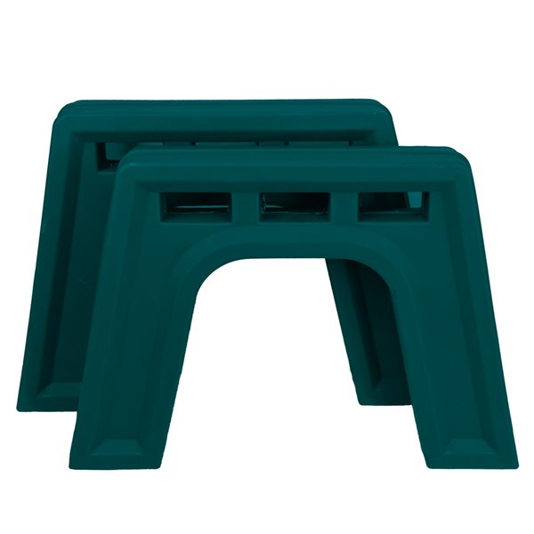 RTS Home Accents Custom Length Lightweight Backless Bench Ends - Kentucky Green