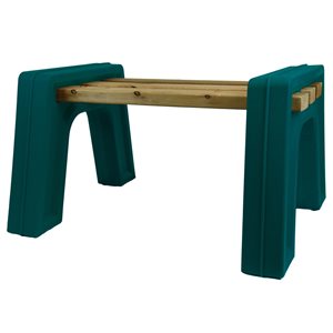 RTS Home Accents Custom Length Lightweight Backless Bench Ends - Kentucky Green