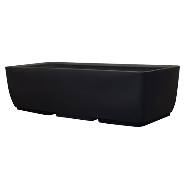 RTS Home Accents 36-in x 15-in Rectangular Planter - Black