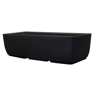 RTS Home Accents 36-in x 15-in Rectangular Planter - Black