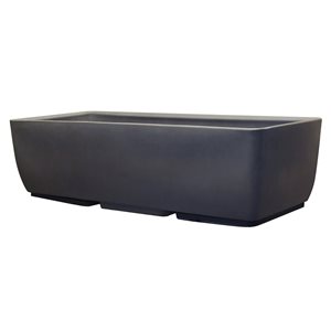 RTS Home Accents 36-in x 15-in Rectangular Planter - Graphite