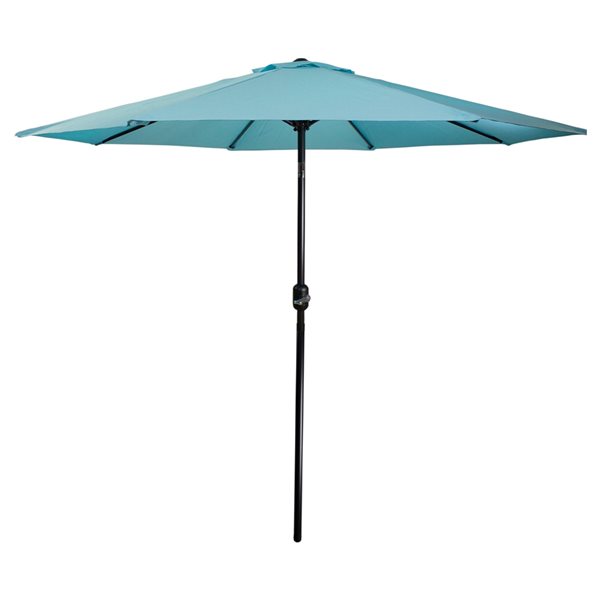 Northlight 9-ft Octagonal Blue Market Patio Umbrella with Crank Mechanism