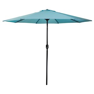 Northlight 9-ft Octagonal Blue Market Patio Umbrella with Crank Mechanism