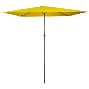 Northlight 9.75-ft Rectangular Yellow Market Patio Umbrella with Crank Mechanism