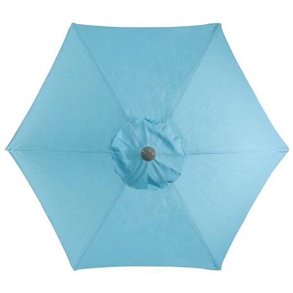 Northlight 6.5-ft Hexagonal Blue Market Patio Umbrella with Crank Mechanism