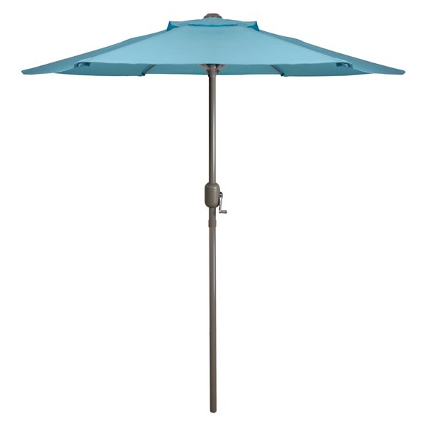 Northlight 6.5-ft Hexagonal Blue Market Patio Umbrella with Crank Mechanism