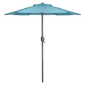 Northlight 6.5-ft Hexagonal Blue Market Patio Umbrella with Crank Mechanism