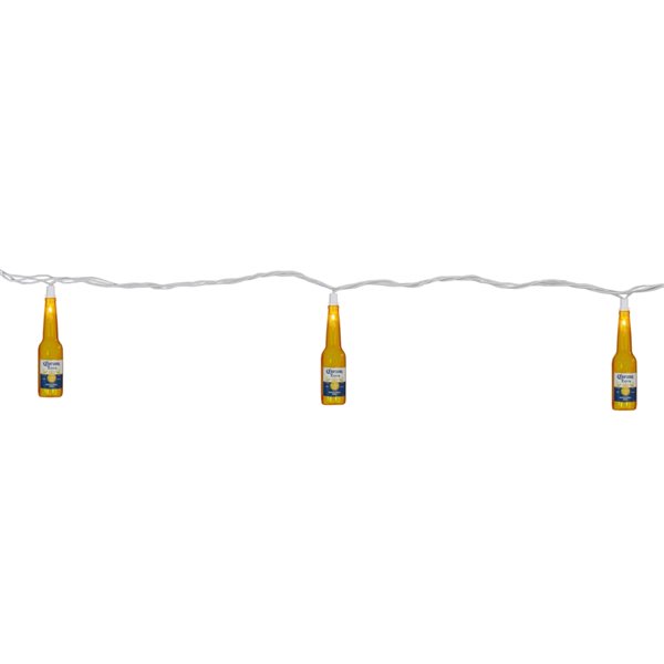 NorthLight 9-ft 10-Light Plug-in Corona Extra Beer Bottle-Shaped Incandescent String Lights