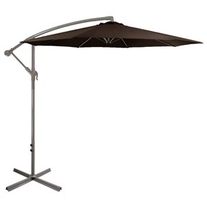 Northlight 10-ft Octagonal Brown Offset Patio Umbrella with Crank Mechanism