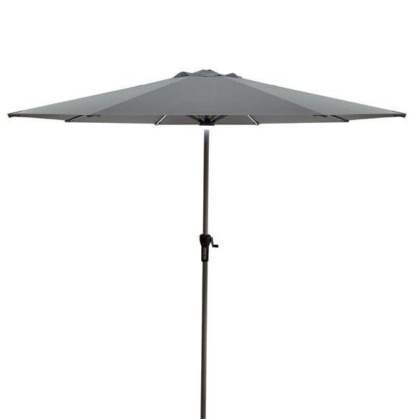 Northlight 9-ft Octagonal Grey Market Patio Umbrella with Crank Mechanism