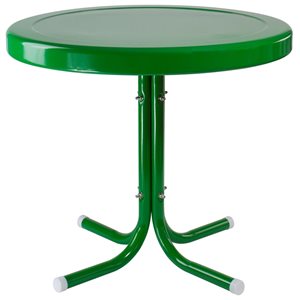 Northlight Round Outdoor Green Retro Tulip Coffee Table 22-in W x 22-in L