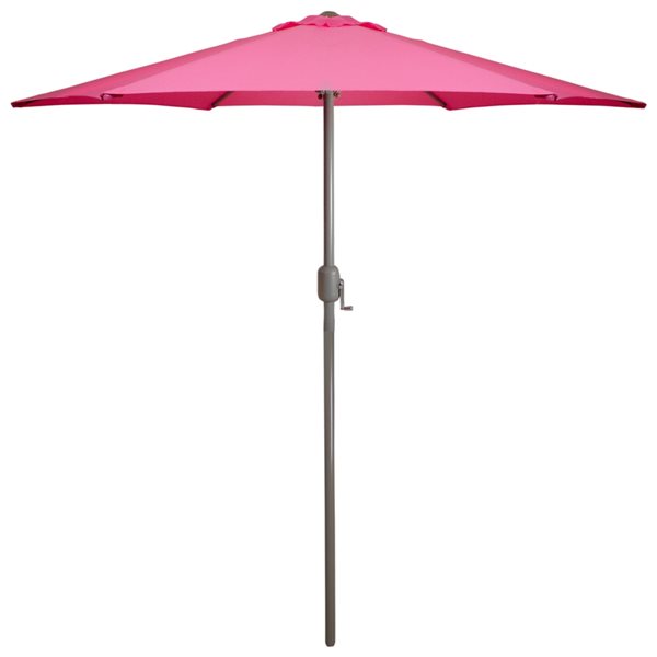 Northlight 7.5-ft Hexagonal Pink Market Patio Umbrella with Crank Mechanism