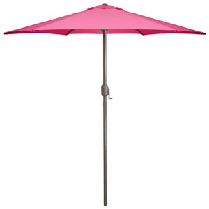 Northlight 7.5-ft Hexagonal Pink Market Patio Umbrella with Crank Mechanism