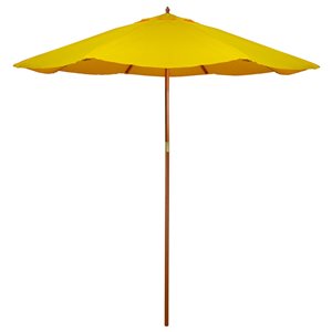 Northlight 9-ft Octagonal Yellow Market Patio Umbrella with No-tilt Mechanism