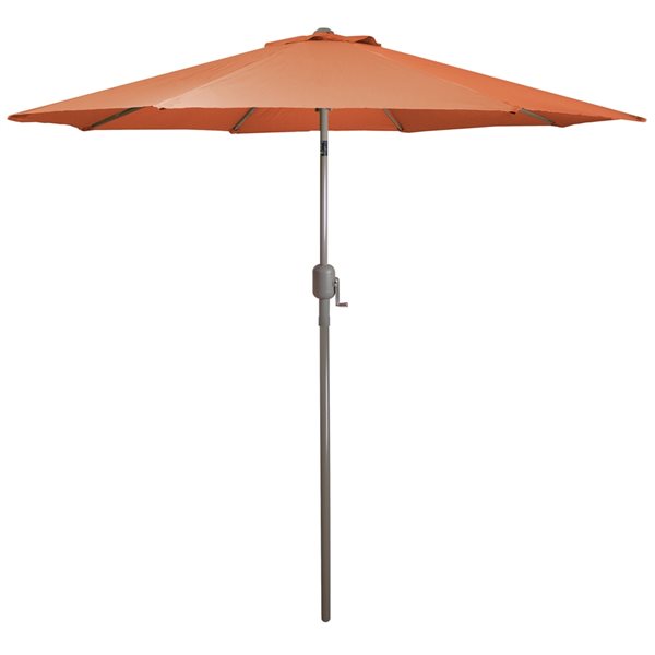 Northlight 9-ft Octagonal Orange Offset Patio Umbrella with Crank Mechanism