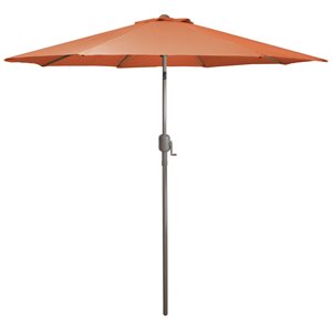 Northlight 9-ft Octagonal Orange Offset Patio Umbrella with Crank Mechanism