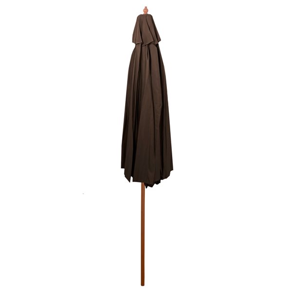 Northlight 9-ft Octagonal Brown Market Patio Umbrella with No-tilt Mechanism