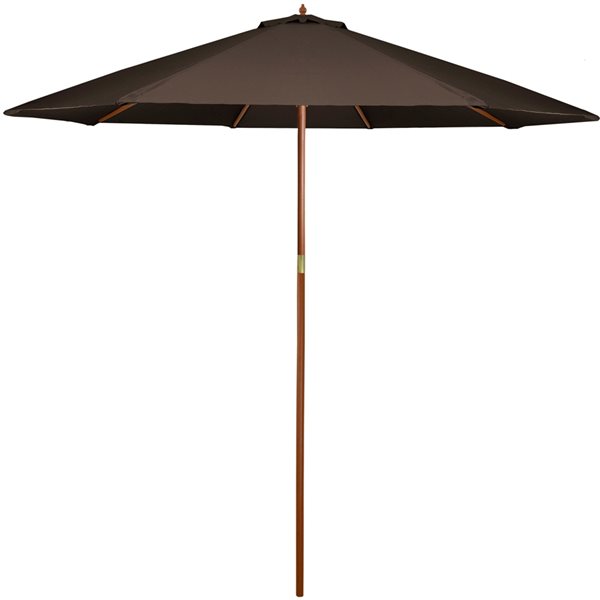 Northlight 9-ft Octagonal Brown Market Patio Umbrella with No-tilt Mechanism