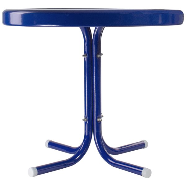 Northlight Round Outdoor Blue Retro Tulip Coffee Table 22-in W x 22-in L