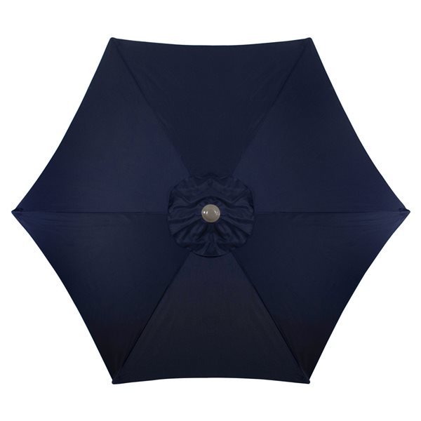 Northlight 7.5-ft Hexagonal Blue Market Patio Umbrella with Crank Mechanism