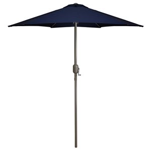 Northlight 7.5-ft Hexagonal Blue Market Patio Umbrella with Crank Mechanism