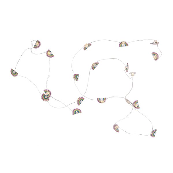 NorthLight 2.75-ft 10-Light Battery-Operated Rainbow LED String Lights