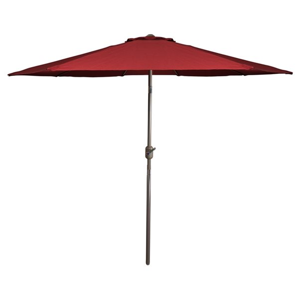 Northlight 9-ft Octagonal Burgundy Market Patio Umbrella with Crank Mechanism