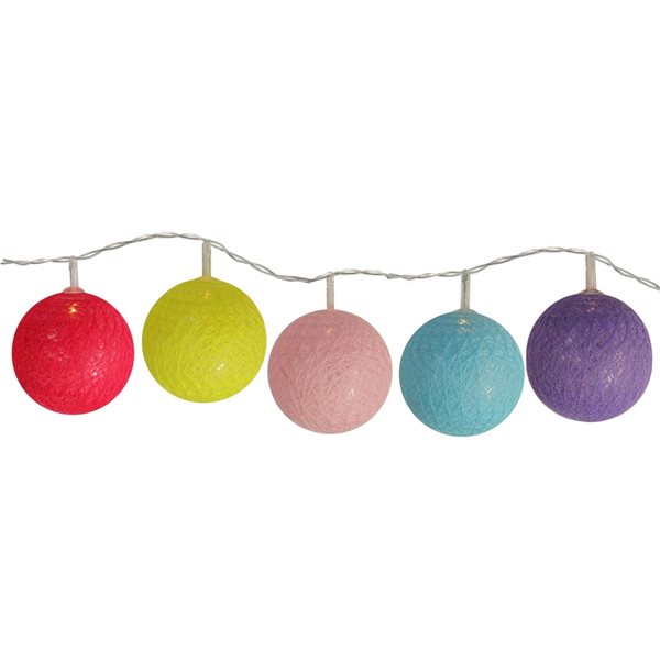 NorthLight 4.5-ft 10-Light Battery-Operated Yarn Ball-Shaped LED String Lights