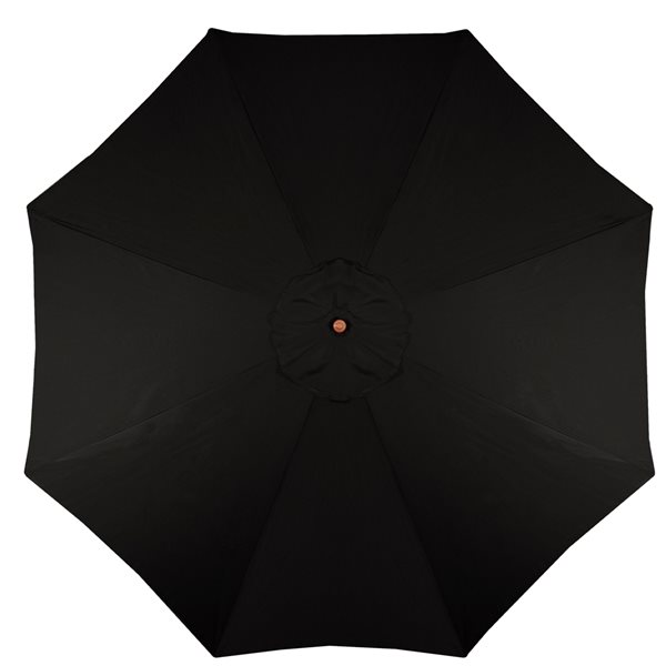 Northlight 9-ft Octagonal Black Market Patio Umbrella with No-tilt Mechanism