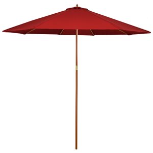 Northlight 9-ft Octagonal Red Market Patio Umbrella with No-tilt Mechanism