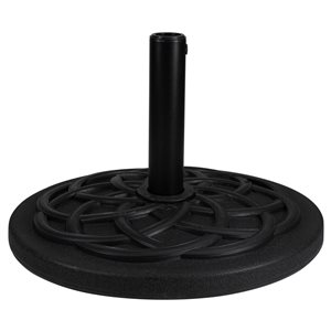 Northlight Black 40-Lb Patio Umbrella Flat Round Resin Base