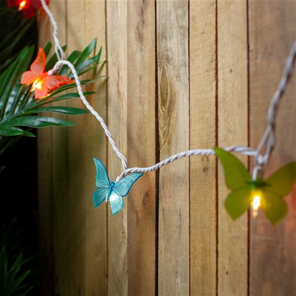 NorthLight 9-ft 10-Light Plug-in Butterfly-Shaped Incandescent String Lights