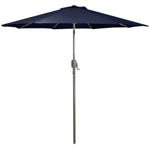 Northlight 9-ft Octagonal Navy Blue Market Patio Umbrella with Crank Mechanism