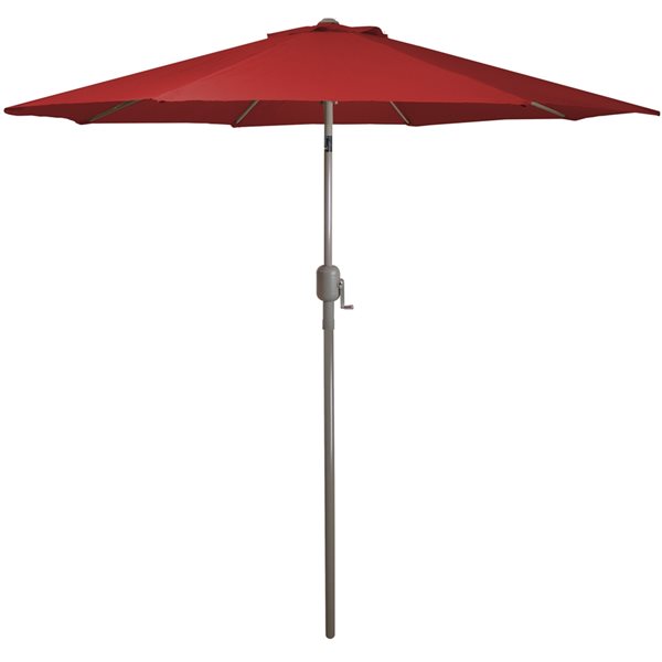 Northlight 9-ft Octagonal Red Market Patio Umbrella with Crank Mechanism