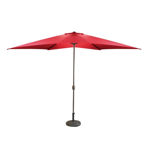 Northlight 9.75-ft Hexagonal Red Market Patio Umbrella with Crank Mechanism