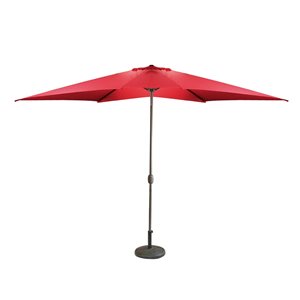 Northlight 9.75-ft Hexagonal Red Market Patio Umbrella with Crank Mechanism